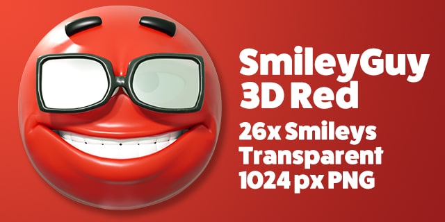 SmileyGuy Red 3D Smileys Emoticons