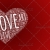 Love Wordart Poster Horizontal on Red Background