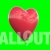 Shiny Animated Heart Spinning on Green-Screen Loopable