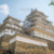 Himeji Castle, a hilltop Japanese castle by the city of Himeji, Hyōgo Prefecture, Japan. Wide angle.
