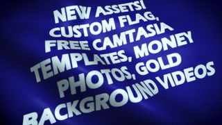 New Custom Flag Project, Free Camtasia Templates, and Money Themed Photos and Videos