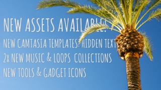 New “Hidden Text” Camtasia Templates, Gadget Icons and Music Loops