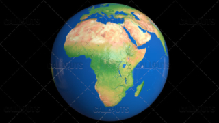 Shiny Styled Planet Earth Globe Showing Africa