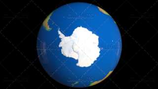 Shiny Styled Planet Earth Globe Showing Antarctica