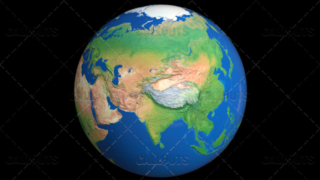 Shiny Styled Planet Earth Globe Showing Asia