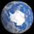 Planet Earth Globe with Clouds Showing Antarctica