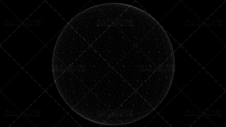 Stylized Planet Earth Globe with Wireframe