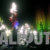 Winter Wonderland Aurora Tree Silhouttes with Colored Lights Blow Out Animation