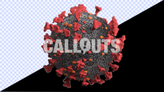Covid 19 Coronavirus Microscopic with Depth-of-Field Transparent 3D Illustration