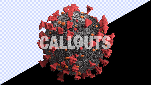 Covid 19 Coronavirus Microscopic Transparent 3D Illustration