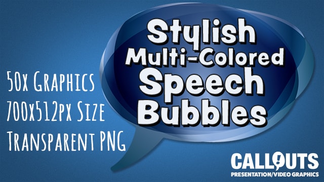 50 Stylish Multicolored Speech Bubbles