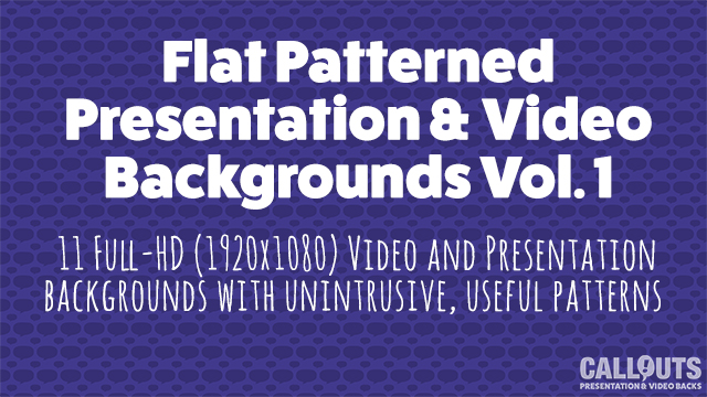 Flat Patterned Presentations/Video Background Grapics Vol.1