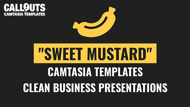 Camtasia “Sweet Mustard” Clean Business Presentation Templates