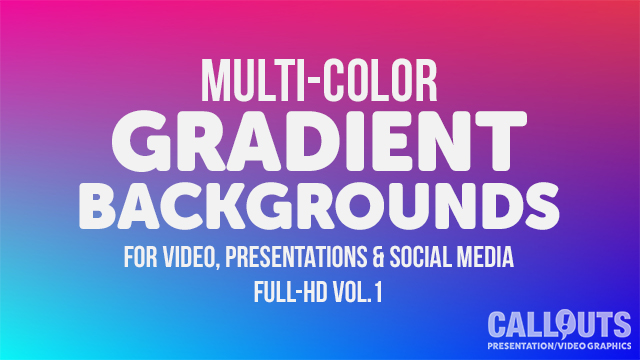Multi-Colored Gradient Background Graphics Vol 01