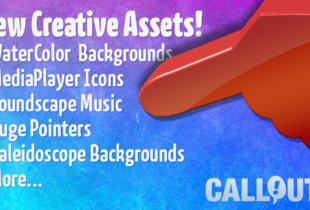 New Kaleidoscope Background Videos, Watercolor Backgrounds, Music, Media Player Buttons and Pointers