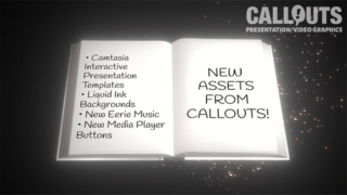 New Camtasia Interactive Presentations, Liquid Backgrounds, Music & Media Player Buttons