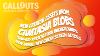 New Assets Drop! Camtasia Blobs, Presentation Backgrounds, Green Screen Actors, and more