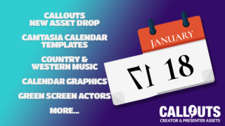 NEW! Camtasia Calendar Templates, Country Music, Music Collections & Green Screen Actors