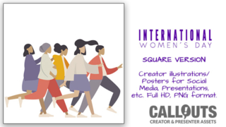 International Women’s Day Illustrations, Square