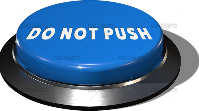 Big Juicy Button – Blue Do Not Push