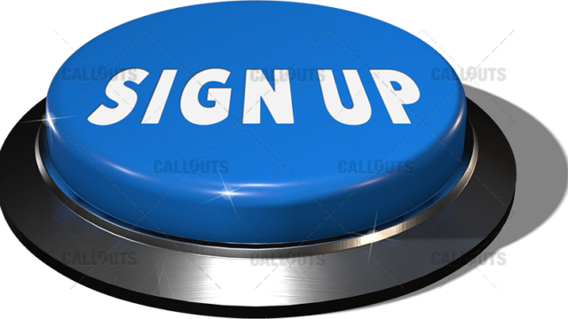 Big Juicy Button – Blue Sign Up