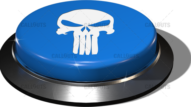 Big Juicy Button – Blue Skull