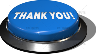 Big Juicy Button – Blue Thank You