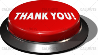 Big Juicy Button – Red Thank You