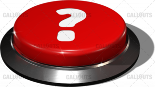 Big Juicy Button – Red Question Mark