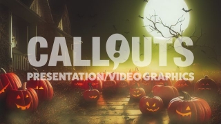 Scary Halloween Pumpkin Background 3D 07 Horizontal