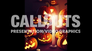 Scary Halloween Pumpkin Background 3D 01 Vertical