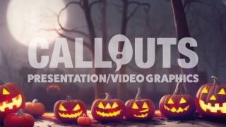Scary Halloween Pumpkin Background 3D 09 Horizontal