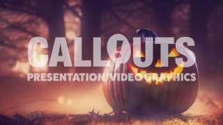 Scary Halloween Pumpkin Background 3D 10 Horizontal
