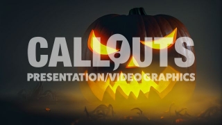 Scary Halloween Pumpkin Background 3D 11 Horizontal