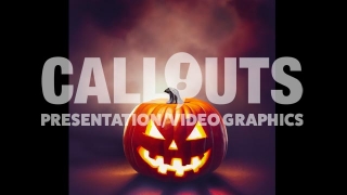 Scary Halloween Pumpkin Background 3D 18 square