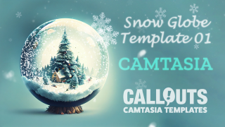 Camtasia Snow Globe Holiday Template 01