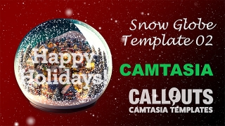 Camtasia Snow Globe Holiday Template 02