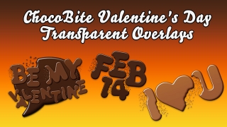 ChocoBite Valentine’s Day Overlay Text Icons