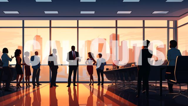 Business Meeting in a Comic Book style 3 Business Illustration