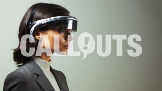 Woman with Immersive Helmet Business Illustration
