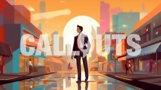 Man in Suit Standing on a Rinsing City Business Illustration