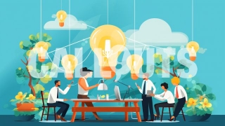 People discussing Business Ideas in an Office Business Illustration