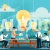 People discussing Business Ideas in an Office Business Illustration