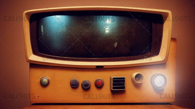 Overlay Mockup of TV Vintage 01