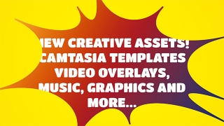 Asset Drop! New Camtasia Creative Transitions, Transition Videos, Graphics collection, and music.