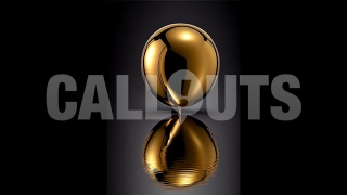 Happy New Year Concept Graphic Vertical Gold Balloon Reflection 2024