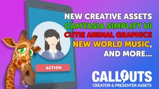 New Camtasia UI templates, Animated Toon Videos, Music, and more…