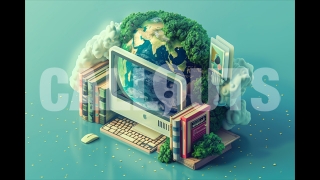 Digital Nature Fusion – Education Illustration