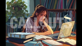 Focused Study Session – Education Illustration