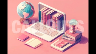 Digital and Traditional Learning Tools – Education Illustration